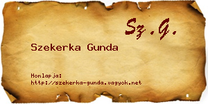 Szekerka Gunda névjegykártya